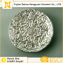 Galvanisieren Silber Porzellan Teller für Home Decrotion